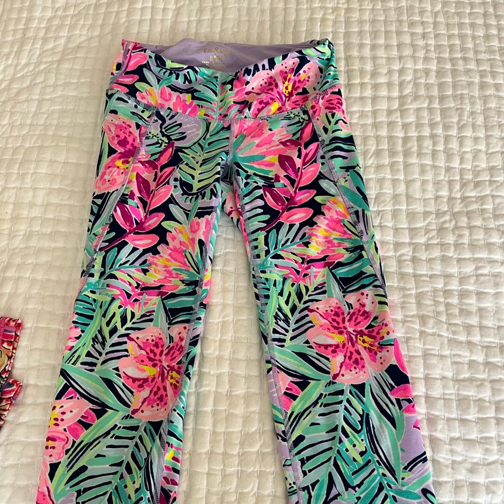 Lily Pulitzer Luxetic Slathouse Soirée print 3/4 leggings